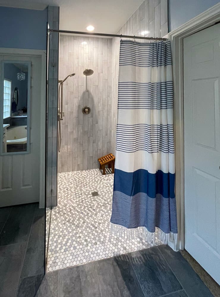 remodeled home shower